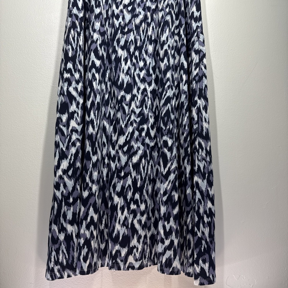 Calvin Klein New 3x Cotton Blend Long Tank Dress Smocked Abstract Print - Picture 5 of 13
